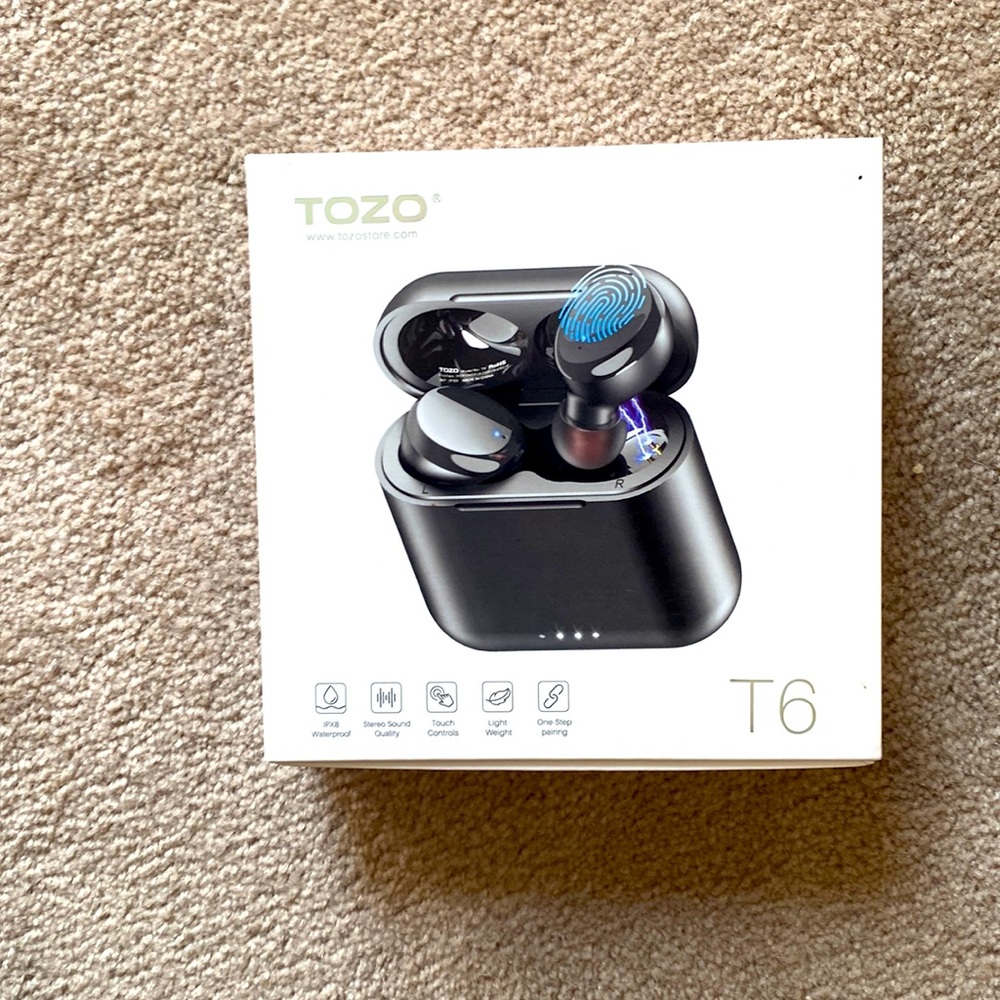 Wireless earbuds.